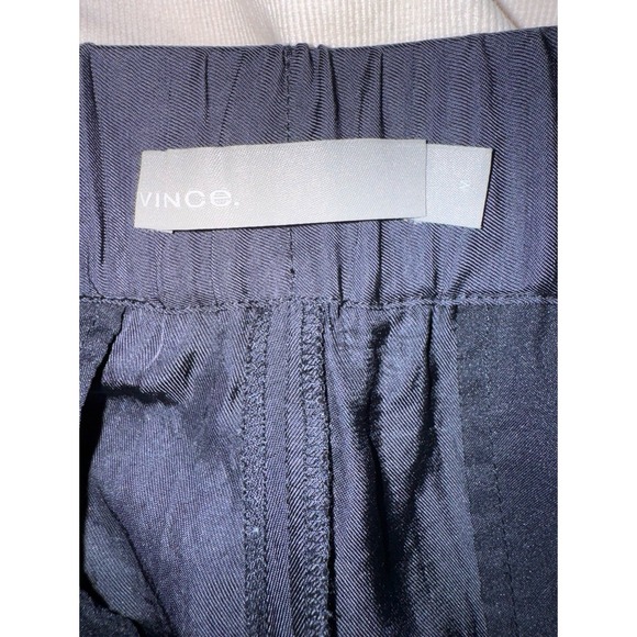 Vince navy Blue high waisted wide leg loose fit trousers pants size medium - Picture 6 of 8